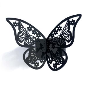 50 Pieces Set Laser Hollowed Out Butterfly Napkin Ring Reflective Golden Western Restaurant Scarf Decoration Napkin Clasp
