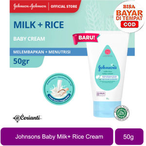 JOHNSONS Milk + Rice Baby Cream - Krim Bayi 50g Cerianti Lynn Design