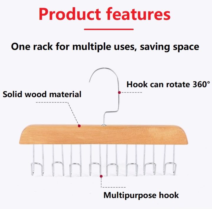 Bra%20Hanger%20Vest%20Organizer%20Multi-functional%20Solid%20wood%20Hanger%20Space%20Saving%20Holder%20-%20Image%203