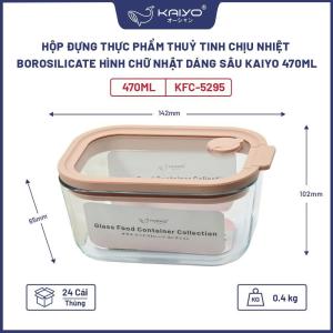 Hộp Đựng Thủy Tinh Chịu Nhiệt Borosilicate Kaiyo Kèm Nắp Thủy Tinh Chịu Nhiệt -20°C đến 400°C An Toàn Sạch Sẽ