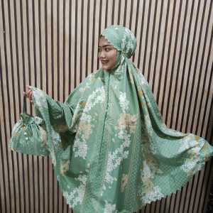 Mukena Shakira Traveling Mini Pouch 2in1 Mukenah Dewasa Lasercut Terbaru 2024 Kualitas Premium