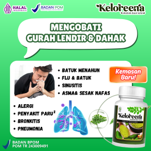 Keloreena Kapsul 100% Asli - Obat Mengeluarkan Gurah Lendir Dan Dahak Obat Batuk Menahun Obat Gurah Paru-Paru Obat Pembersih Flek Paru-Paru Obat Bronkitis Menahun Obat Batuk Berlendir Obat Batuk TBC Obat Dahak Menggumpal Obat Gurah Obat Sesak Dad