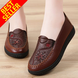 QINGSHUI Sepatu kasual wanita.Sepatu datar wanita.Sepatu slip-on wanita.Sepatu loafer wanita.Sepatu kulit wanita