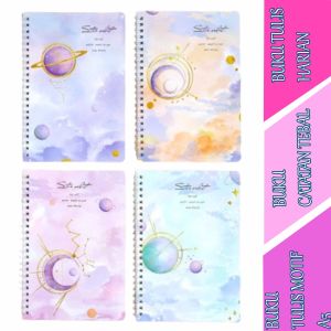 Buku Tulis Motif A5 - Notebook Catatan Tebal - Buku Tulis Harian - 1Pcs