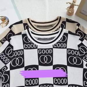 LUCKIN STORE Womens Short Sleeve Knitted T-shirt Loose Round-neck Tops Bottoming Shirt 2023 New Shirt Blouse