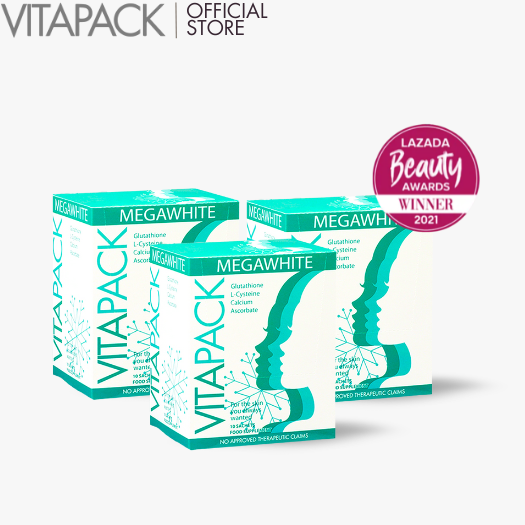 vitapack megawhite glutathione VITAPACK Megawhite Whitening Glutathione Whitening Capsules Gluta  Antioxidant Supplement Set of 3 Boxes (60 caps) Effective Skin Whitening No  Hyperacidity Breakouts 30-Day Supply Capsules - Lazada
