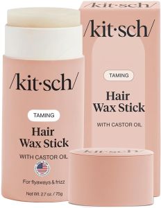 Kitsch Hair Wax Stick for Women & Men - Anti-Frizz and Fly Away Hair Tamer No Residue Hair Finishing Stick All Day Hold Styling Product - 2.7 oz