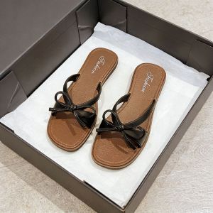 Fashionable And Versatile Solid Color Flat Non-Slip Thin Strap Sandals New Summer Korean Style WomenS Outdoor Sandals