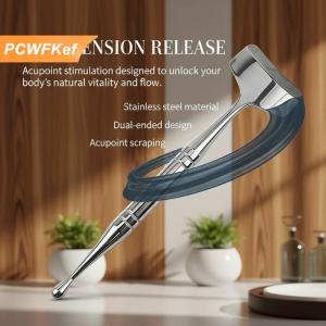 【PCWFKef】 1 chiếc bút châm cứu hai đầu dụng cụ bấm huyệt mặt dụng cụ mát xa điểm kích hoạt bằng thép không gỉ Dụng cụ mát xa mô sâu