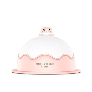 Cute Cat Air Humidifier Ultrasonic Cool Water Aroma Diffuser For Home Bedroom With Warm Night Light USB Mute Humidifier 250ml