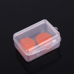 [F0032] ซิลิโคนอุดหู ( 1 คู่/6 คู่) ที่อุดหู จุกซิลิโคนอุดหูป้องกันน้ํา กันเสียงกรน กันเสียงรบกวน กันน้ำ ล้างได้ พร้อมกล่องเก็บ