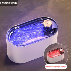 Lovinland ABS Material Cat Drinking Fountain Automatic Pet Drinking Fountain Dog Drinking Fountain with Water Level Window 3 Liters Suitable for Use Inside Cats