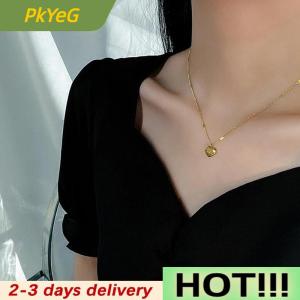 PkYeG Fashion Plated Love Heart Necklace For Women Man Pendant Hanging Chain Choker Necklace Valentines Day Gift Jewelry