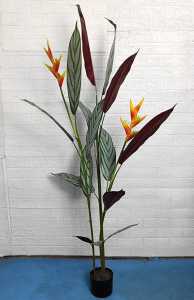 Tanaman Hias Daun Plastik Pot Import Artificial Heliconia Plant Ornamen Dekorasi Rumah COD PBP188