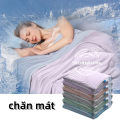 【AeonMall cùng kiểu dáng】Chăn làm mát mùa hè Cool Ice Silk Chăn mùa hè cao cấp Màu kem Chăn điều hòa không khí Chăn mỏng. 