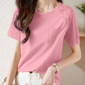 LEAShop สินค้ามาใหม่สวยมาก เสื้อยืดคอกลม แต่งลูกไม้ พร้อมส่งมากก สำหรับสาวเล็ก สาวใหญ่ ห้ามพลาด💖 งานดีมาใหม่ สวยฉ่ำ ไม่ซ้ำใคร มาสั่งซื้อกันได้เลย 🍒