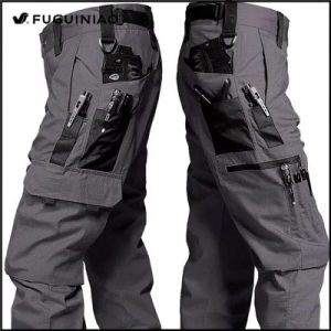 FUGUINIAO Military Pants for Men Tactical Cargo Pants Big Multi-pocket Waterproof Ripstop Army Combat Training Trousers Brand Joggers