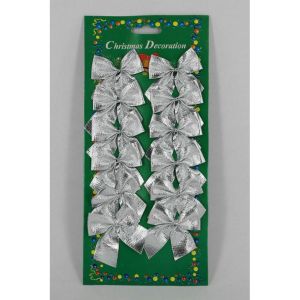 NUVOX 36pcs Christmas Bows Ornaments Christmas Tree Bowknot Xmas Wreath Bow Mini Bow Satin Ribbon Bow for Xmas Tree Hanging Decoration Golden