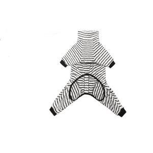 PETPARADIS Cotton Material Striped Dog Pajamas Jumpsuit Warm Anti-hair Loss Dog Pajamas Comfortable Four-legged Design Dog Jumpsuit Winter Season