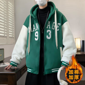 13 Junior and Senior High School Student Coat Thickened Cotton-Padded Coat 12 Years Old 15 Handsome Autumn and Winter Clothes for Boys 14 Older Children Baseball Uniform Jacket