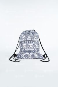 BAYAR DI TEMPAT Tas Gymsack  Tas Serut Motif Keren Kanvas Kekinian Untuk Pria Dan Wanita Kualitas Premium - Motif GAJAH