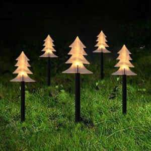 MIRELINA 5Pcs/Set Đèn LED Đèn Giáng Sinh năng lượng  trời Chống thấm nước Đèn cảnh quan Đèn Giáng Sinh ngoài trời Sáng tạo Đèn trang trí Giáng sinh Dành cho khu vườn