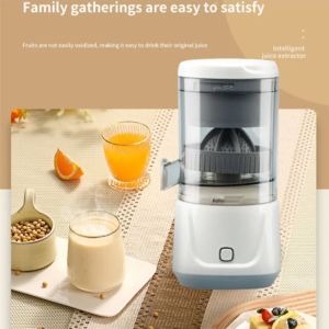 KAWAII BOX USB Rechargeable Automatic Separation Juicer Rechargeable Automatic Extrusion Electric Juicer Portable Design Multifunctional Juice Squeezer Household Use