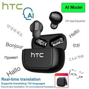 HTCNE51AITranslatorEarbudWirelessBluetoothEarphonesHiFiSoundWirelessNoiseCancellationHDCalls Bluetooth Headset