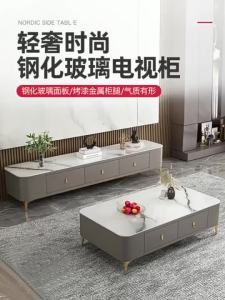 [Cozy ][Marble Countertop]1.6m-2.0m TV Cabinet Living Room Coffee Table Storage Cabinet Console Floor-to-ceiling & Assembly Complete Shipment