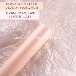 SFS - [ECER 5 LEMBAR] KERTAS SYDNEY PEARL 50CM X 70CM KERTAS BUKET BUNGA KOREAN KERTAS KREMES LUNGSUT LUNGSET KERTAS TISSUE UNTUK BAJU SEPATU KUE TART