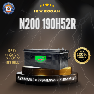 OSIMA N200 190H52R Maintenance Free Heavy Duty Battery | Conventional Battery for Truck Ship Ferry Cargo Boat
