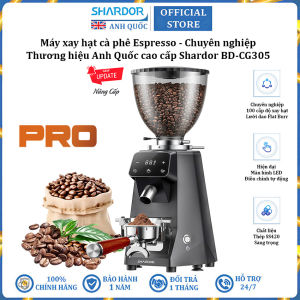 Máy xay hạt cà phê Espresso chuyên nghiệp lưỡi dao Flat Burr 64mm thương hiệu Anh Quốc cao cấp Shardor BD-CG305 - Hàng nhập khẩu