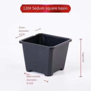 Square resin flowerpot deepening and enlarging simple flowerpot green planting breathable and moisturizing flowerpot