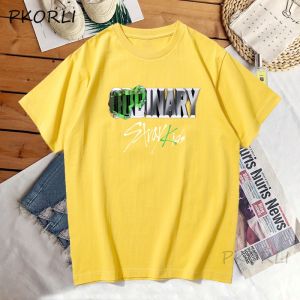 Stray children Maniac World Tour 2022 T-shirts Korean fashion straykids womens cotton T-shirt summer clothes Kpop womens clothing hsrg