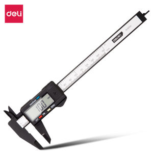 Deli เวอร์เนียร์ ตัวเครื่องโลหะ ตัวเครื่องสแตนเลส ดิจิตอล พร้อมถ่าน เวอเนีย เวอเนียร์ อุปกรณ์สำนักงาน Vernier caliper