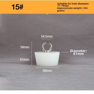 MASTERYX with Steel D Ring Silicone Rubber Stopper Tapered Waterproof Conical Silicone Stopper Multipurpose Solid Sealing Plug Bung Floor Drain