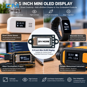 Diymore 0.5-inch môđun Màn hình OLED DC 3.3V-5V trình điều khiển IC st7312 độ phân giải 88x48 màn hình đơn sắc