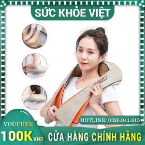 Máy Massage Lưng Đai Mát Xa Cổ Vai Gáy 6D Hồng Ngoại HM-V85