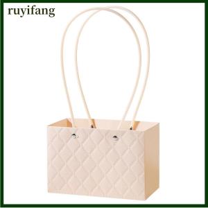 ruyifang กล่องบรรจุภัณฑ์ดอกไม้แบบพกพาสำหรับตกแต่งงานแต่งงานถุงของขวัญกระเป๋าถือสำหรับวันวาเลนไทน์ของตกแต่งงานเลี้ยงวันเกิดงานประดิษฐ์ช่อดอกไม้