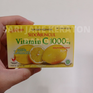 SIDOMUNCUL Minuman Vitamin C1000 Serbuk isi 6 Sachet Lemon dan Orange READY STOCK