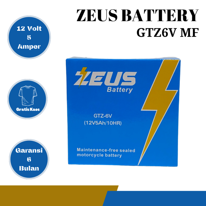 Aki Motor Honda Genio ISS Zeus GTZ6V Zeus Battery Aki Gel MF | Lazada