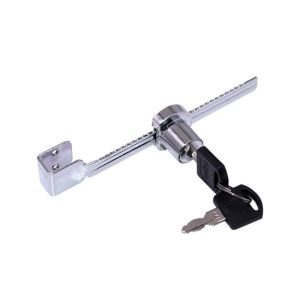 Sliding Glass Door Lock Zinc Alloy Exhibition Glass Door Lock with 2 Keys