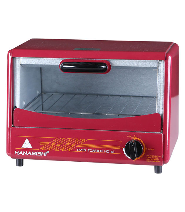 HANABISHI OVEN TOASTER HO-43 (RED) 650 W/230V 10 L TURBO CONVECTION GLASS  Oven AMERICAN POWER TOASTER Lazada PH