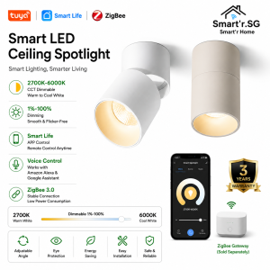 Tuya ZigBee 3.0 Smart Surface Spotlight 12W CREE LED CCT Dimmable Ceiling Light