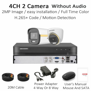 Hikvision CCTV 2/4/8 Channel CCTV Kit 2MP Full-color With Audio CCTV Complete Package CCTV With Remote Monitoring CCTV Set