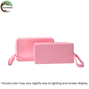 Waterproof Silicone Pouch Cosmetic Bag Travel Makeup Organizer Toiletry Storage Case & Wrist Strap