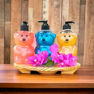ước rửa tay 450ml-Xà phòng rửa tay cho quán ăn quán trà sữa chai gấu dễ thương - Mùi camdâuXmen