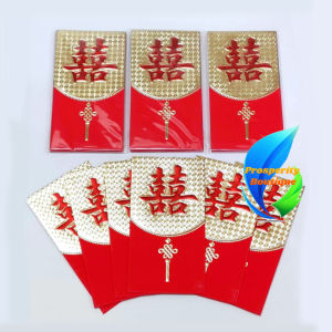 6pcs Thick Long Angpao for WEDDING Premium Quality Double Happiness Red Envelope Ampao