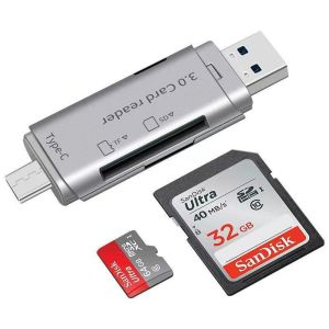 4 In 1 /5 In 1 /USB 2.0 Tipe C/ Pembaca Kartu SD Kartu Memori /TF Baca /Mobile Computer Tanpa kartu ingatan