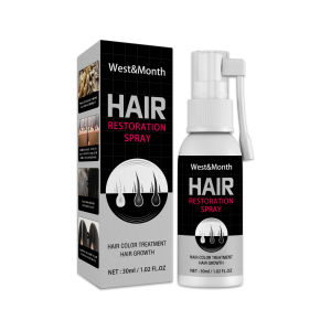West Month Hair Restoration Spray Treatment Serum Help Hair White To Black Restoration Black Hair Anti Hair Loss Repair Hair Loss Product（30ml）